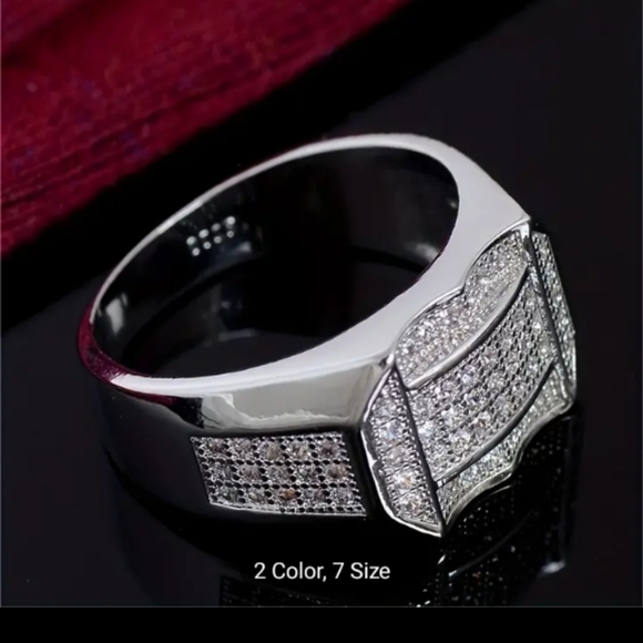 Men's sterling silver ring size 7 - Picture 2 of 4